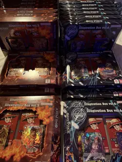 One Piece Illustration Box Vol 5 And 6 Bundle 20 Boxes Total 10 Of Each In Hand - Image 2