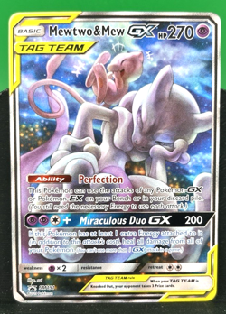 Mewtwo & Mew GX SM191 Sm Holo LP Awesome Card! - Image 2