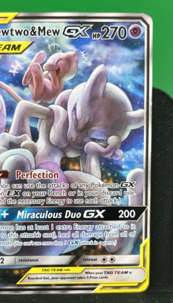 Mewtwo & Mew GX SM191 Sm Holo LP Awesome Card! - Image 3