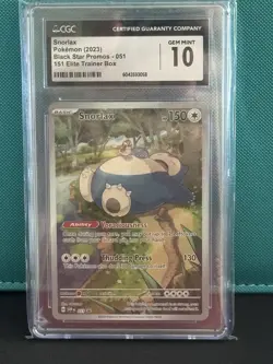 CGC 10 Snorlax 051 Sv: Scarlet & Violet Promo Cards Holo - Image 1