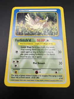 Farfetch’d #83- Pokemon Funskool Card- Vintage India 2004- d06 US SELLER LP / NM - Image 4