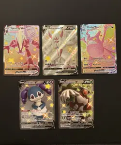 Pokemon TCG Lot of 5 V/Vmax Cards Near Mint Condition - Image 1