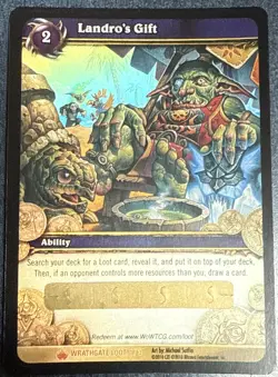 World of Warcraft ( WOW ) CCG Landro's Gift - Wrathgate Loot Card - Unscratched - Image 1
