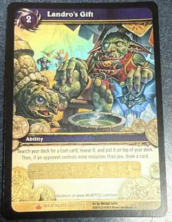World of Warcraft ( WOW ) CCG Landro's Gift - Wrathgate Loot Card - Unscratched - Image 2