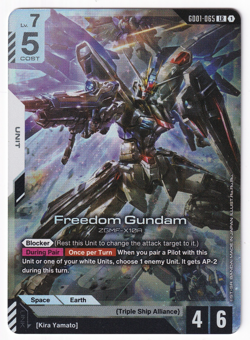 Gundam Card Game GD01-065 Freedom Gundam : LR New Type Rising NM/M - Image 2