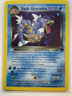 Dark Gyarados 8/82 Holo Team Rocket Prerelease Promo Pokemon Card - NM/LP - Image 1