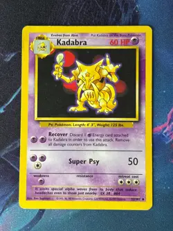 Kadabra - Base Set - 32/102 - Uncommon - Pokemon TCG Card - Vintage - Image 1