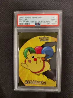 PSA 9 Pikachu Clear Card 2000 Topps Pokemon - Image 1