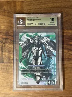 Wing Gundam Alt Art LR+ BGS 10 Pristine Gundam Card Game Edition Beta - Image 1
