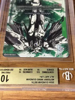Wing Gundam Alt Art LR+ BGS 10 Pristine Gundam Card Game Edition Beta - Image 4
