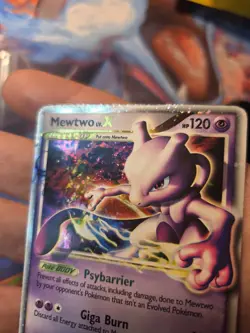 Mewtwo Lv. X - DP28 - Pokemon Diamond & Pearl Promo Ultra Rare Card DMG LOOK - Image 4