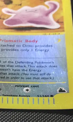 Pokemon Card-Ditto-Skyridge-Holo Reverse-51/144-ENG-LP - Image 3