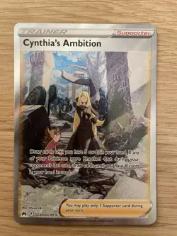 Pokemon TCG Cynthia's Ambition GG60/GG70 Crown Zenith: Galarian Gallery Card - Image 1