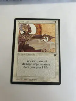 MTG MAGIC THE GATHERING CARD ORIGINAL LEGENDS SPIRIT LINK WHITE ENCHANTMENT - Image 1
