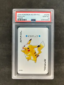 2000 POKEMON SILVER VERSION PLAYING CARDS JOKER #025B PIKACHU PSA 10 - Image 1