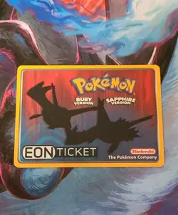 Pokemon Eon Ticket Ruby Sapphire GBA E-Reader Card 2003 AUTHENTIC - Image 1