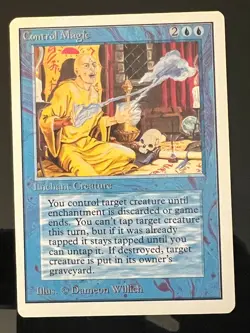 Magic the Gathering MTG Unlimited Control Magic NM- (Beta Bob) - Image 1