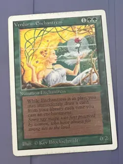 Magic the Gathering MTG Unlimited Verduran Enchantress LP (Beta Bob) - Image 1