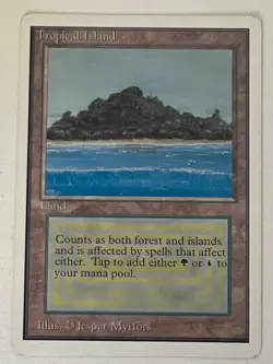Magic the Gathering MTG Unlimited Tropical Island NM/LP (Beta Bob) - Image 1