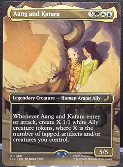Aang and Katara #69 Avatar: The Last Airbender Borderless Regular Rare - Image 1