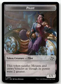 Vehicle / Pilot Double-Sided Token #12/1 MTG Aetherdrift NM X1 - Image 2