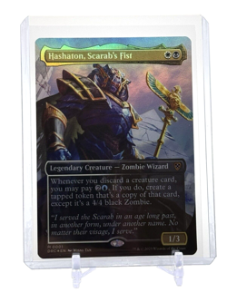 Hashaton, Scarab's Fist (Borderless) FOIL #1 MTG Aetherdrift NM X1 - Image 2