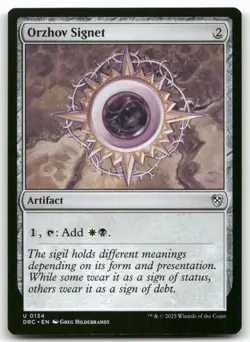 Orzhov Signet #134 MTG Aetherdrift NM X1 - Image 1