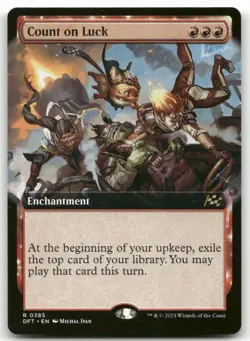 Count on Luck (Extended Art) #385 MTG Aetherdrift NM X1 - Image 1