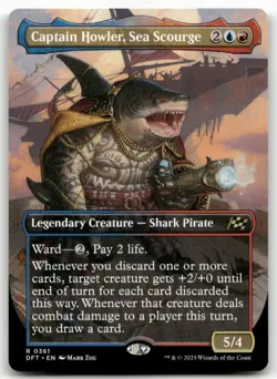 Captain Howler, Sea Scourge (Borderless) #361 MTG Aetherdrift NM X1 - Image 1