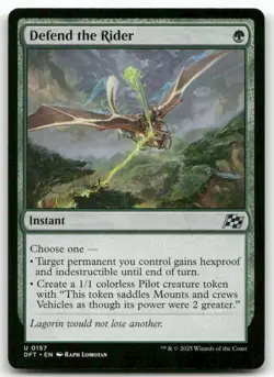 Defend the Rider #157 MTG Aetherdrift NM X1 - Image 1
