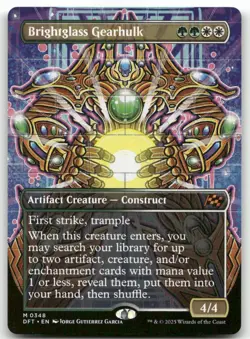 Brightglass Gearhulk (Borderless) #348 MTG Aetherdrift NM X1 - Image 1