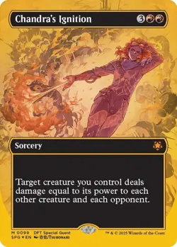 Chandra's Ignition (Borderless) (First-Place Foil) Special Guest #99 MTG NM X1 - Image 1