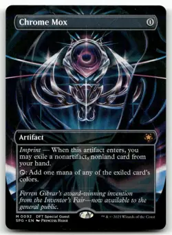 Chrome Mox (Borderless) #92 MTG Aetherdrift NM X1 - Image 1