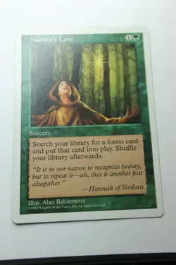 MTG Nature's Lore x1- -Fifth Edition-Lightly Played - Image 1