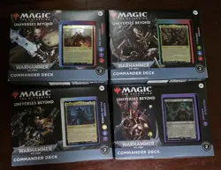Magic the Gathering MTG Warhammer 40k Commander Deck Set of 4 Factory Sealed - Image 2