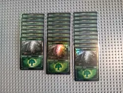 mtg core 2021 Showcase Forest Lot X25 NM/M 18 Foil, 7 Non Foil - Image 1