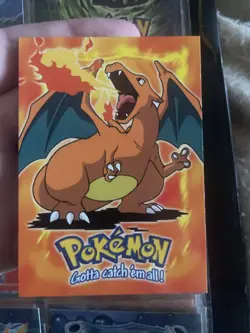 Pokemon TCG Charizard #6 Topps Black Logo 2nd Edition Non Holo E6/12 - Image 1