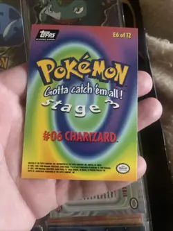 Pokemon TCG Charizard #6 Topps Black Logo 2nd Edition Non Holo E6/12 - Image 2