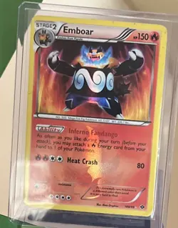 Emboar 100/99 - Secret Rare HP, English Pokemon Next Destinies 2012 - Image 3