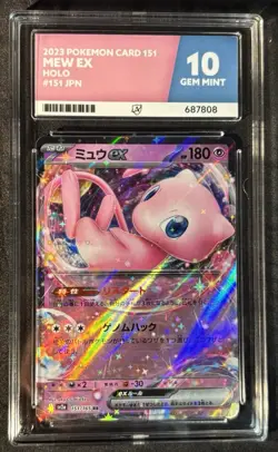 Pokemon TCG Mew EX 151/165 Japanese Holo 151 Ace 10 Gem Mint Perfect Subgrades - Image 1