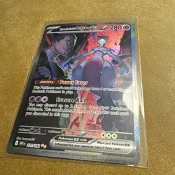Team Rocket's Mewtwo ex 231/182 SIR - Pokemon Destined Rivals Scarlet Violet - Image 2