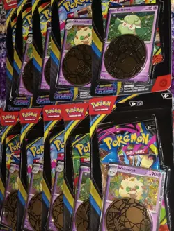 20× Pokemon Phantasmal Flames Single Pack Blister Set - Cottonee & Whimsicott - Image 2