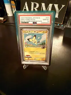 2009 POKEMON JPN MOVIE COMMEMORATION RANDOM PACK #011 SPIKY-EARED PICHU PSA 10 - Image 1
