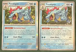 Pokemon TCG Feraligatr S & V Temporal Forces 041/162 Reverse Holo & Holo Rare NM - Image 1