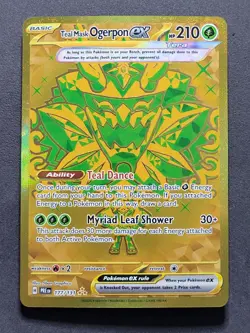 Teal Mask Ogerpon ex 177/131 Hyper Rare Prismatic Evolutions Pokemon TCG - Image 1