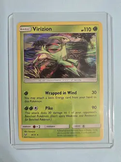 2017 Virizion 8/73 - Holo Rare - Sun & Moon Shining Legends - Pokemon TCG - Image 2