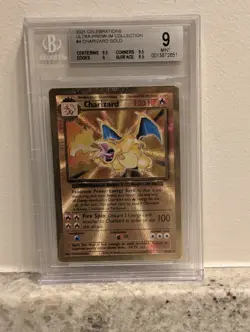 2021 Pokemon Celebrations Ultra Premium Collection Gold Charizard - BGS 9 MINT! - Image 1