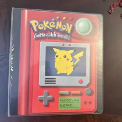 Vintage Pokemon Pikachu 3 Ring Binder Gotta Catch 'Em All Nintendo 1999 - Image 1