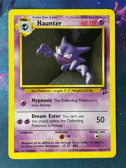 Haunter - Base Set 2 - Uncommon - 43/130 - Vintage 2000 Pokemon WOTC - Image 1