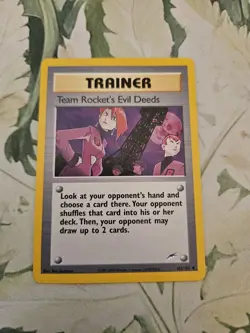 Team Rocket's Evil Deeds 1st Edition Trainer 103/105 Neo Destiny Pokemon - Image 1
